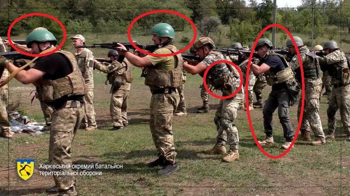 Фото с учений новобранцев 113 бригады теробороны (Харьковская область)