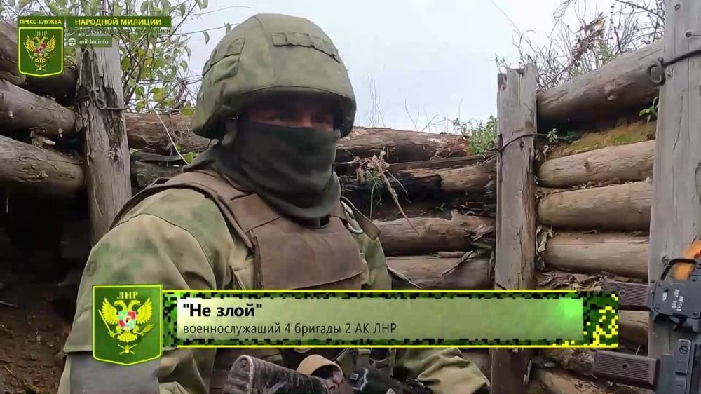 район Берестовое. Военнослужащие 4 бригады 2 АК ЛНР предотвратили попытку проникновения украинских боевиков в районе Берестового