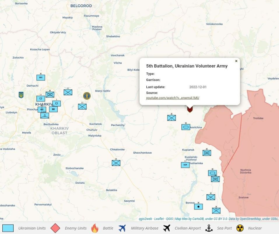 Есть основание полагать, что на северо-восток Харьковской области, западнее Нововасилевки, переброшены боевики 5-го отдельного батальона из состава УДА (запрещена в РФ)