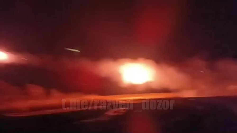 Ночная работа бойцов ЗВО ВС России по тепловым сигнатурам противника в районе Новоселовское на Купянском направлении