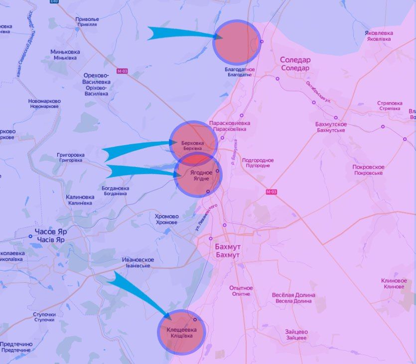 Информация от наших корреспондентов с Бахмутского направления