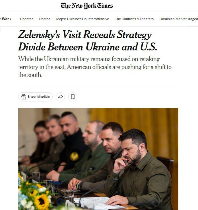 В США считают, что Украина не сможет достичь стратегических целей на южном участке фронта и перерезать сухопутный коридор в Крым