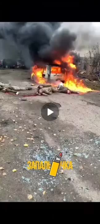 Последствия прилёта по 128-й горно-штурмовой (закарпатской) бригаде в Запорожской области во время торжественного награждения в прифронтовом поселке