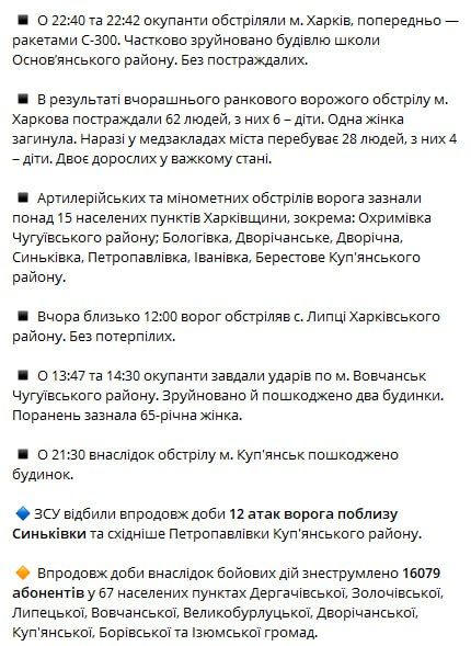 Результаты ночных "прилётов"