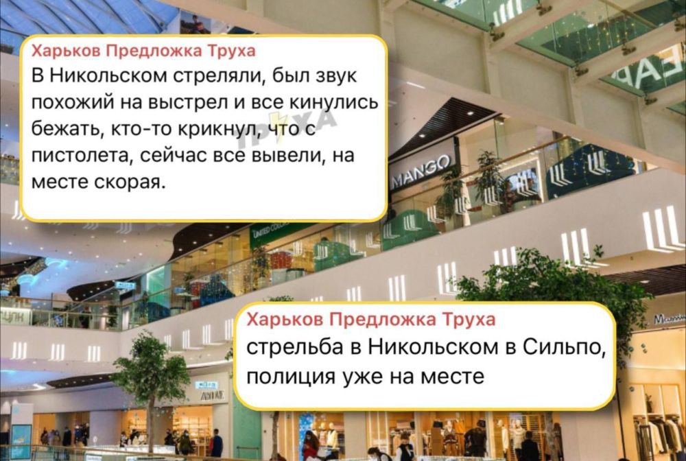 В Харьковском ТРЦ "Никольский" боевик, вооруженный пистолетом, напал на гражданского