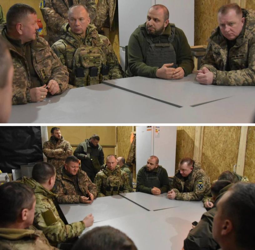 Министр обороны Украины Рустем Умеров вместе с Главнокомандующим Вооруженными Силами Украины генералом Валерием Залужным и начальником Генштаба генерал-лейтенантом Сергеем Шапталой посетили позиции ВСУ в районе Купянска