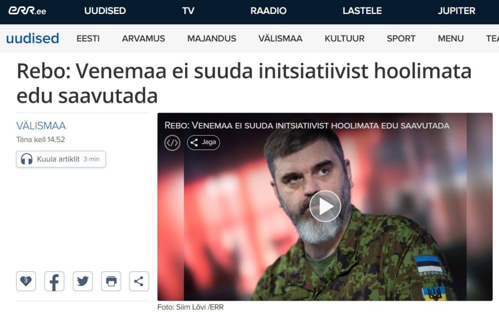 ВС РФ в ближайшие недели могут атаковать в приграничных районах Белгородской и Харьковской областей – глава Генерального штаба Сил обороны Эстонии полковник Ээро Ребо