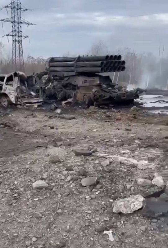 Уничтоженная РСЗО в центре Харькова