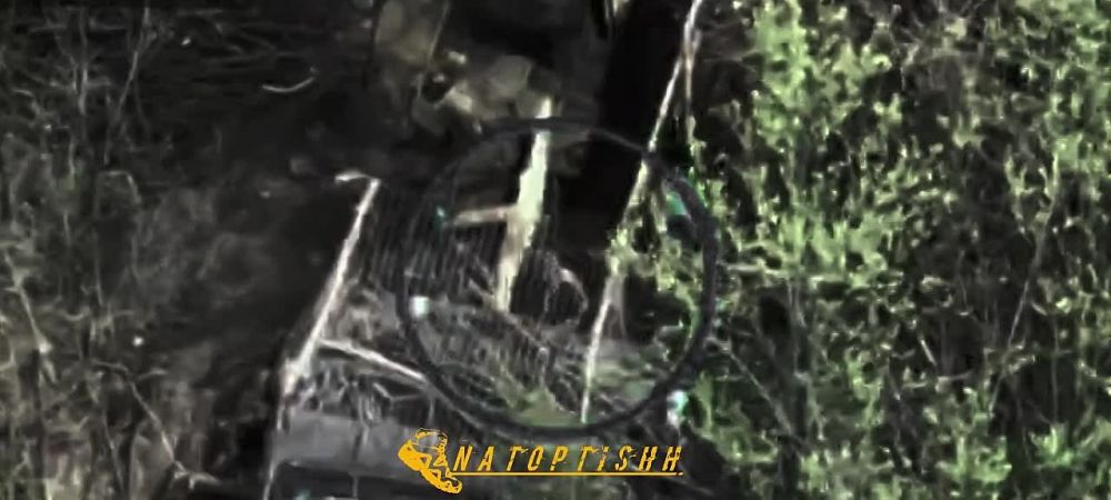 Прилет дрона по наблюдательному пункту ВСУ в н.п