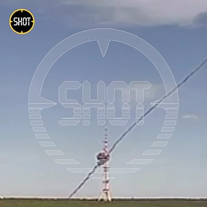 Кадры уничтожения харьковской телевышки