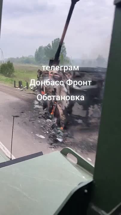 Видео со стороны противника с уничтоженной украинской САУ 2С22 «Богдана»