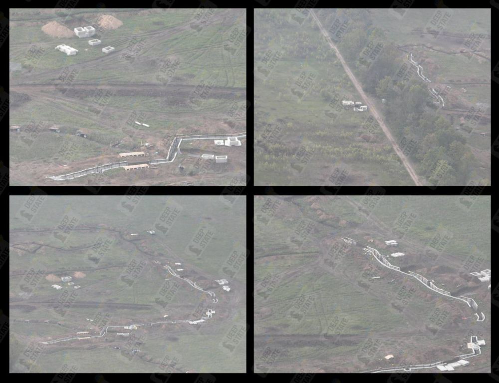 Кадры украинских «фортификаций» возле Липцев Харьковской области в 10 км от границы