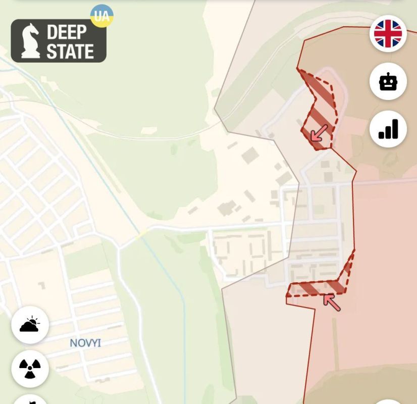 "Российские войска продвинулись на восточной окраине Часова Яра".- сообщает вражеский военный паблик Deep State