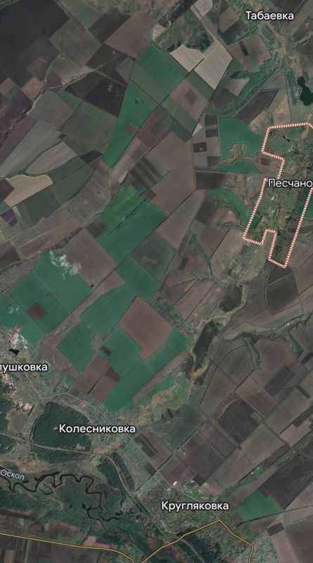 Российские войска продвинулись еще на 2000 метров вдоль реки Песчаной, западнее села Песчаное на Купянском направлении