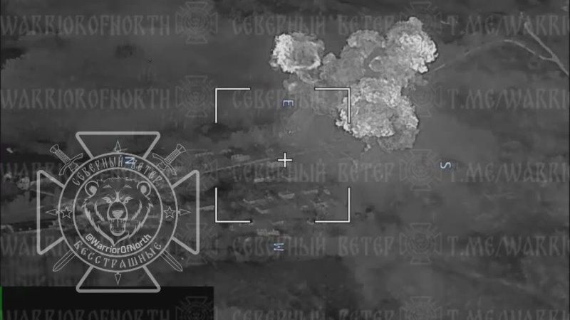 Авиаудар по месту нахождения всушников в селе Тихое близ Волчанска