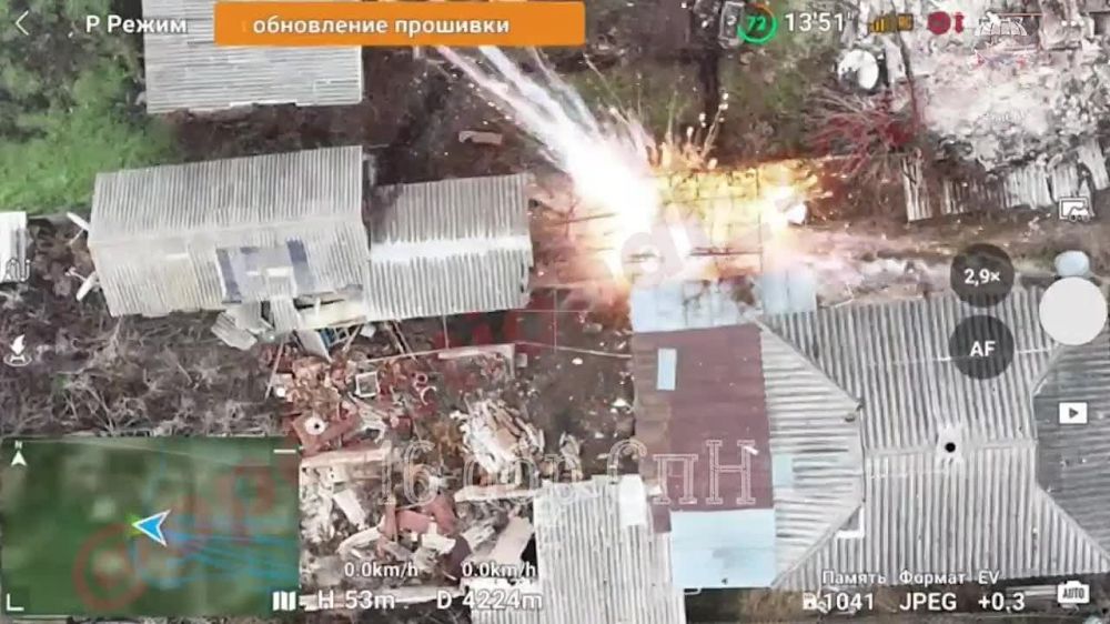 Коптер 16 бригады спецназа скинул подарок на склад боеприпасов ВСУ на Купянском направлении, в результате чего Миколы получили предпраздничный салют