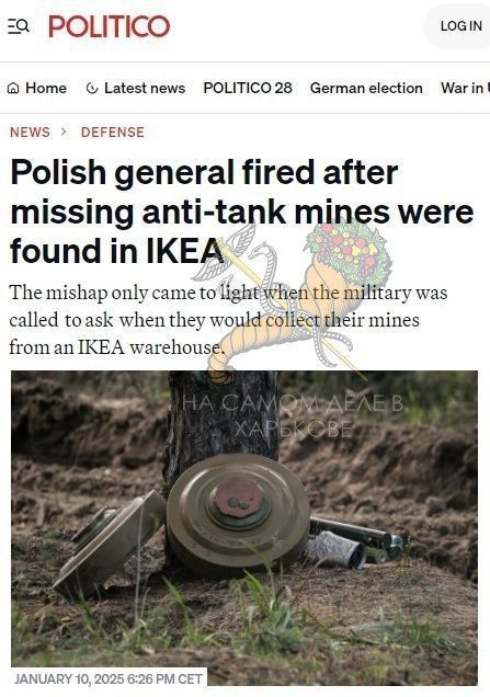Противотанковые мины в IKEA: польский генерал отправлен в отставку