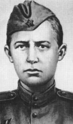 Юрий Васильевич Смирнов (2.09.1925, — 25.06.1944) — гвардии красноармеец, стрелок 1-й стрелковой роты 77-го гвардейского стрелкового полка