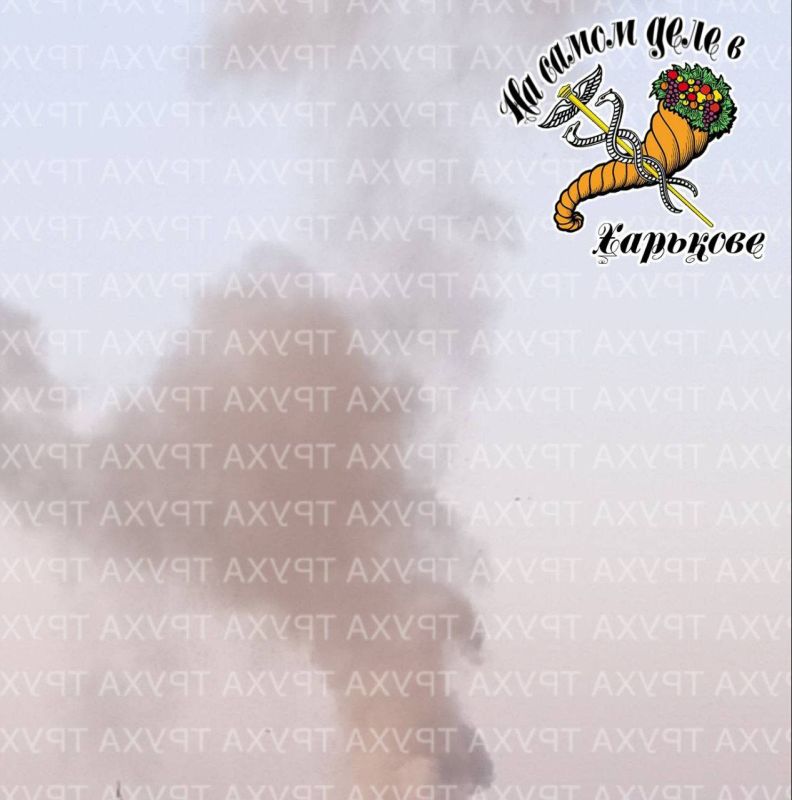 Дым в Харькове после множественных ударов БПЛА Гераней в 05:26 и 05:33