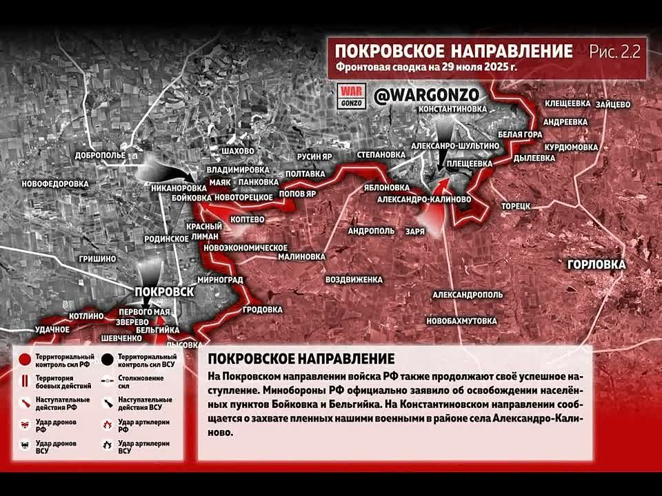 ����������� �� �������� � ������ ��� �� ������������ � � ������ @WarGonzo �� ���� 29.07.2025: