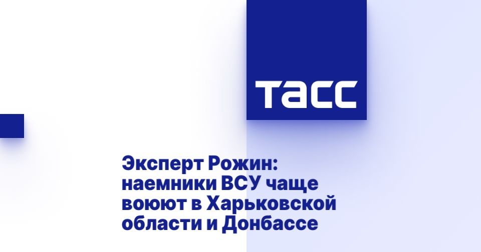 Эксперт Рожин: наемники ВСУ чаще воюют в Харьковской области и Донбассе