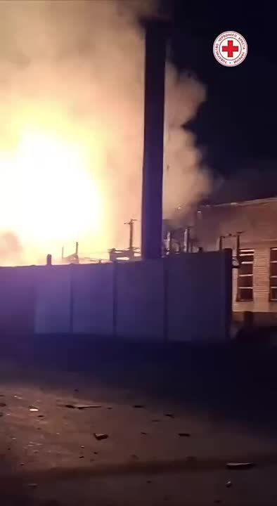 В Харькове полностью сгорела электрическая подстанция 110/6 кВ «Южкабель»