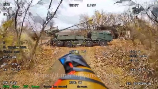 Новые кадры работы Святогора на Купянском направлении, среди которых уничтожение САУ «Богдана»