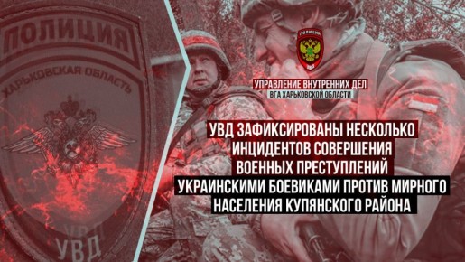 УВД зафиксированы несколько инцидентов совершения военных преступлений украинских боевиков против мирного населения оккупированной части Купянского района