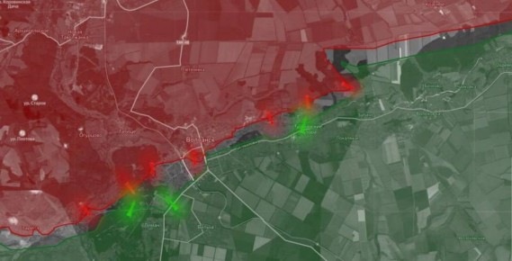 «На Южно-Слобожанском направлении российские войска продвинулись на 350 м и заняли 30 зданий в Волчанске на левом берегу реки Волчья