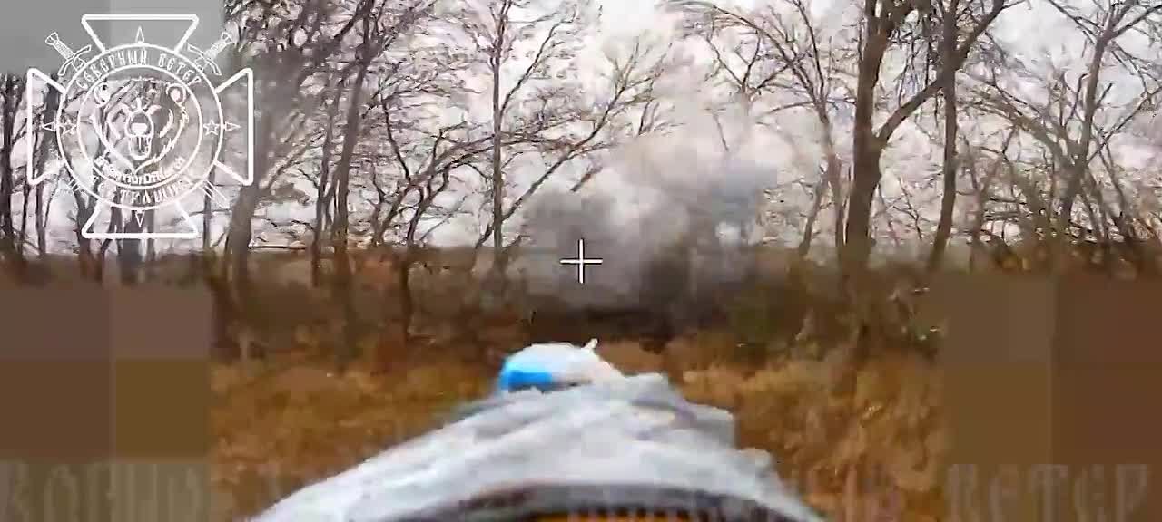 Уничтожение дронами украинского БТР в Харьковской области