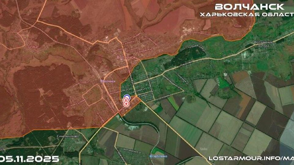 Флаг России поднят в южной части Волчанска