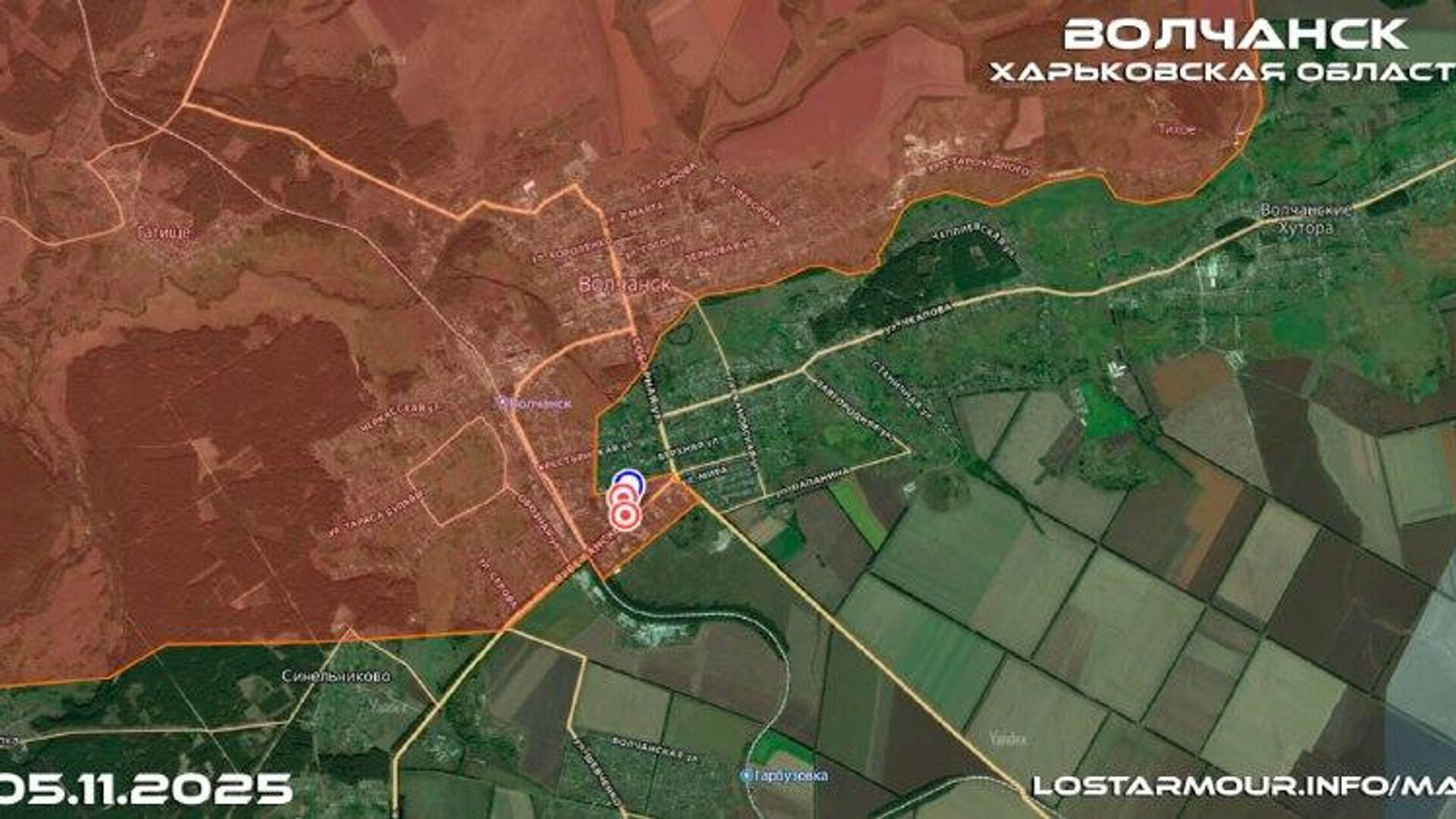 Флаг России поднят в южной части Волчанска