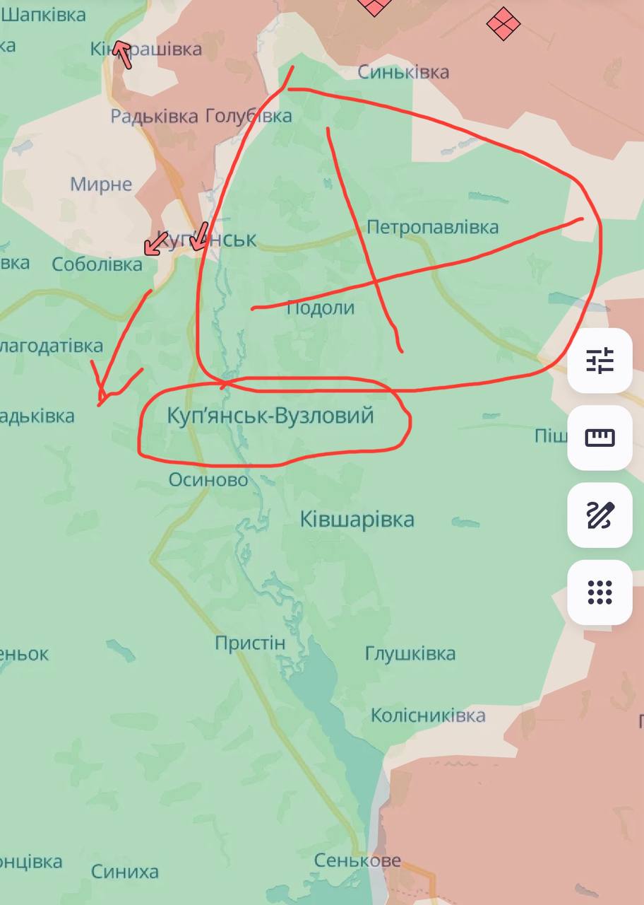 Юрий Баранчик: По оперативным данным, подразделения ВС России продолжают продвижение в районе населенного пункта Купянск-Узловой и уже ведут боевую работу в самом населенном пункте
