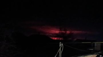 В Богодуховском районе Харьковской области зарево по неизвестным причинам