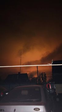 Местные ТГ-каналы сообщают о сильном зареве в Богодуховском районе Харьковской области