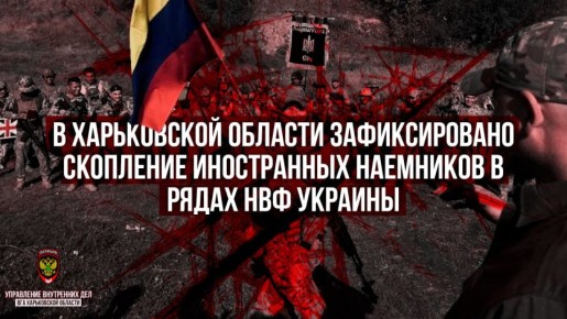 В Харьковской области зафиксировано скопление иностранных наемников в рядах НВФ Украины