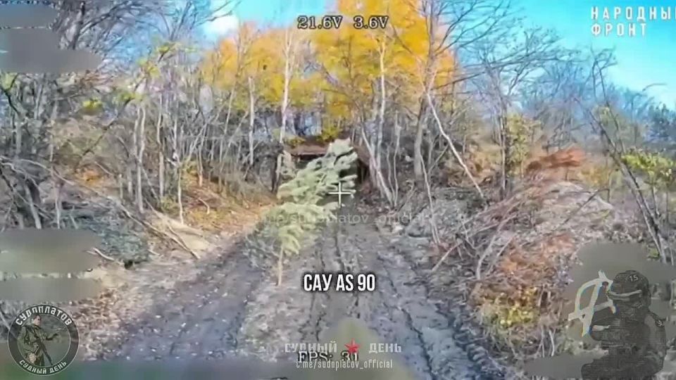 Аннигиляция украинской самоходной и буксируемой артиллерии в Харьковской области с помощью ФПВ дронов