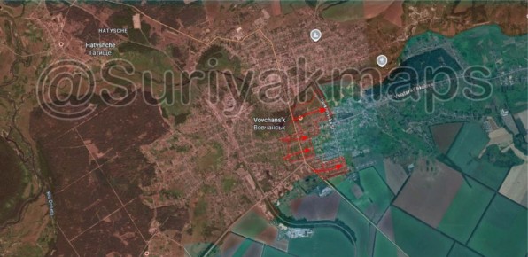 Обстановка к северу от Харькова: В течение последней недели российская армия продолжила наступление в южной части города Волчанска