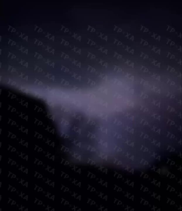 Небо над Харьковом во время атаки