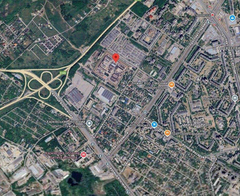 Вероятное место взрыва в Харькове - в районе Харьковской исправительной колонии у пересечения окружной дороги и улицы Клочковской, сообщают "Хроники Гераней"