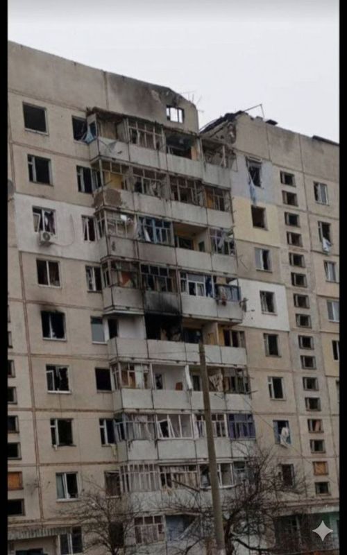 Ковшаровка, 57 дом. После вчерашнего прилёта