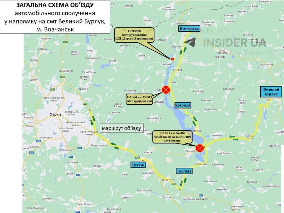 Противник размещает схему уничтоженных мостов и дамб