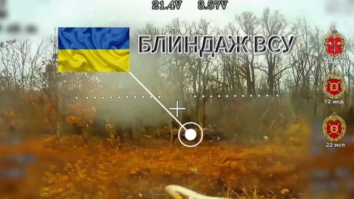 Дрон залетел в гости в укрепленный блиндаж всушников в Харьковской области