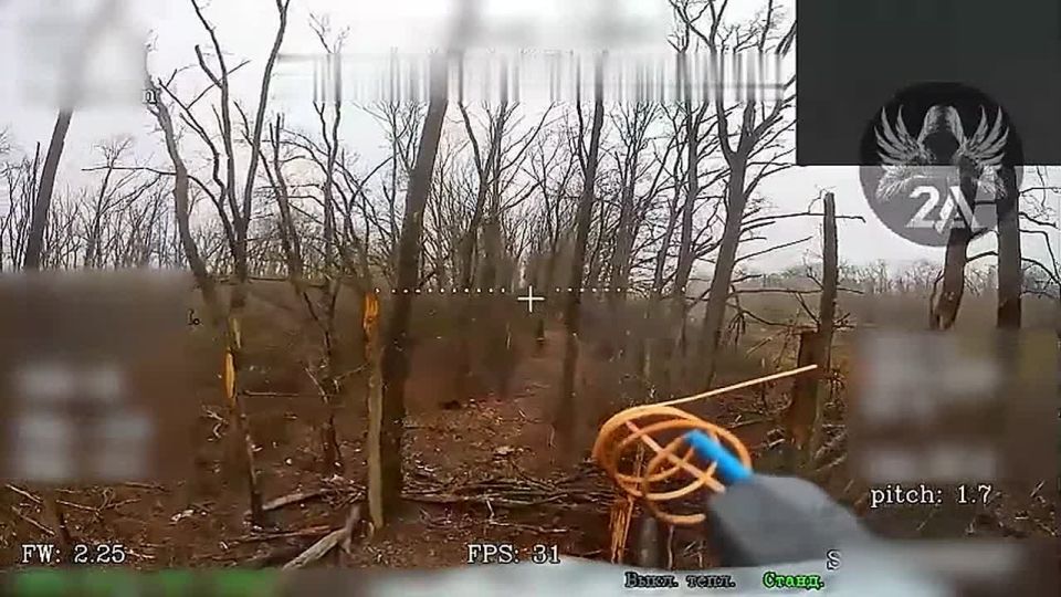 Днепропетровская область. Украинский военный кинул «зигу» при виде дрона и сразу сдох