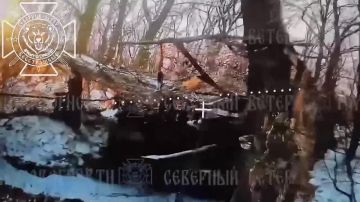 Сожжение дронами украинской самоходки в Мартыновке Харьковской области