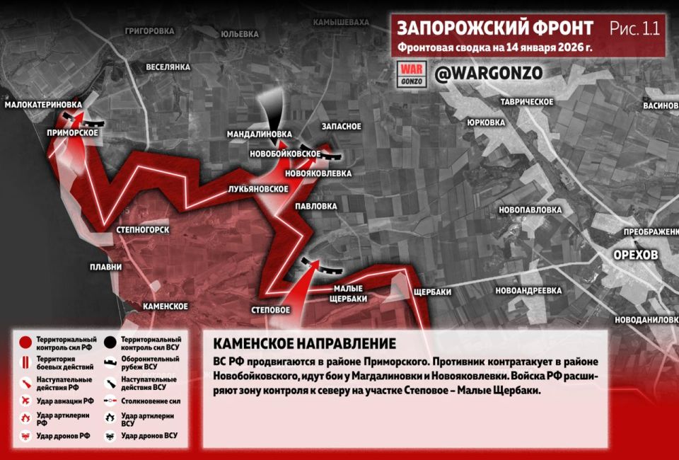 WarGonzo: Фронтовая сводка на утро 14.01.26