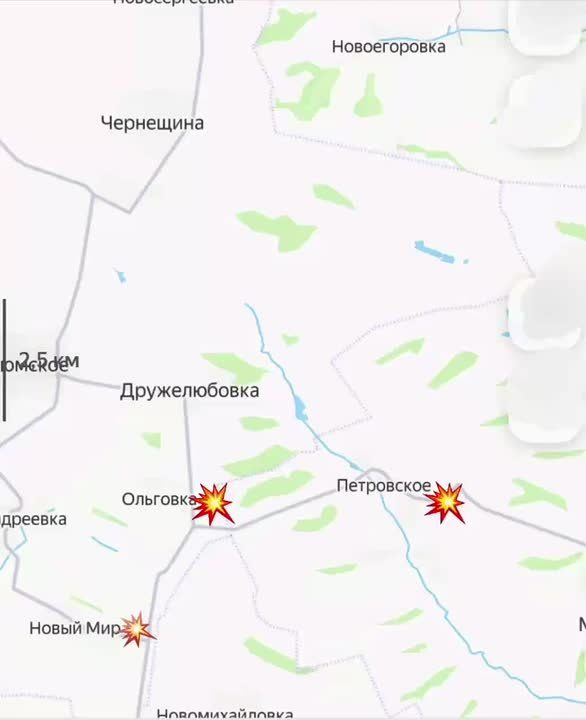 Сватовское направление. Севернее н.п. Петровское был обнаружен ДОТ противника, по нему было нанесено огневое поражение сбросами фугасных боеприпасов В районах н.п. Ольговка и Новый Мир были выявлены 2 пункта управления