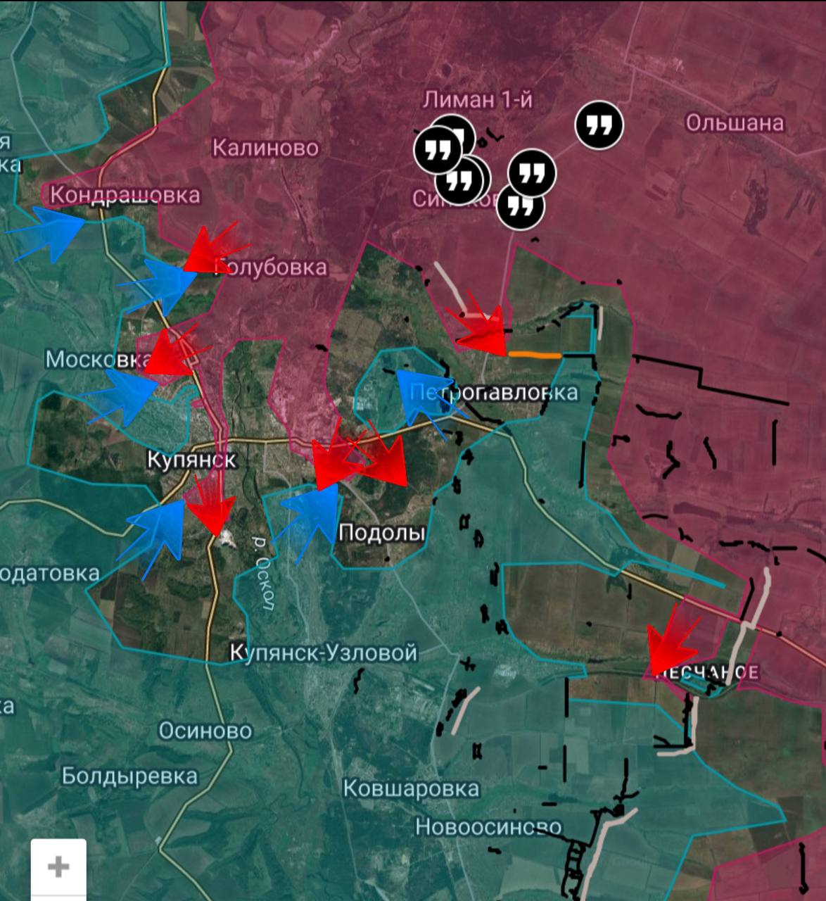 Обстановка на Купянском направлении