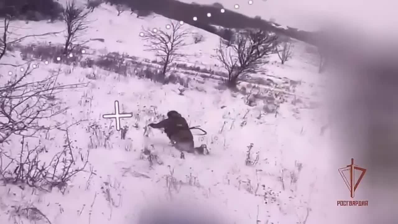 Расчёты БПЛА «стальной» бригады Росгвардии работают по вражеской живой силе