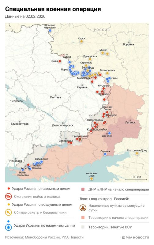 Спецоперация. Обстановка и главные события на 2 февраля: